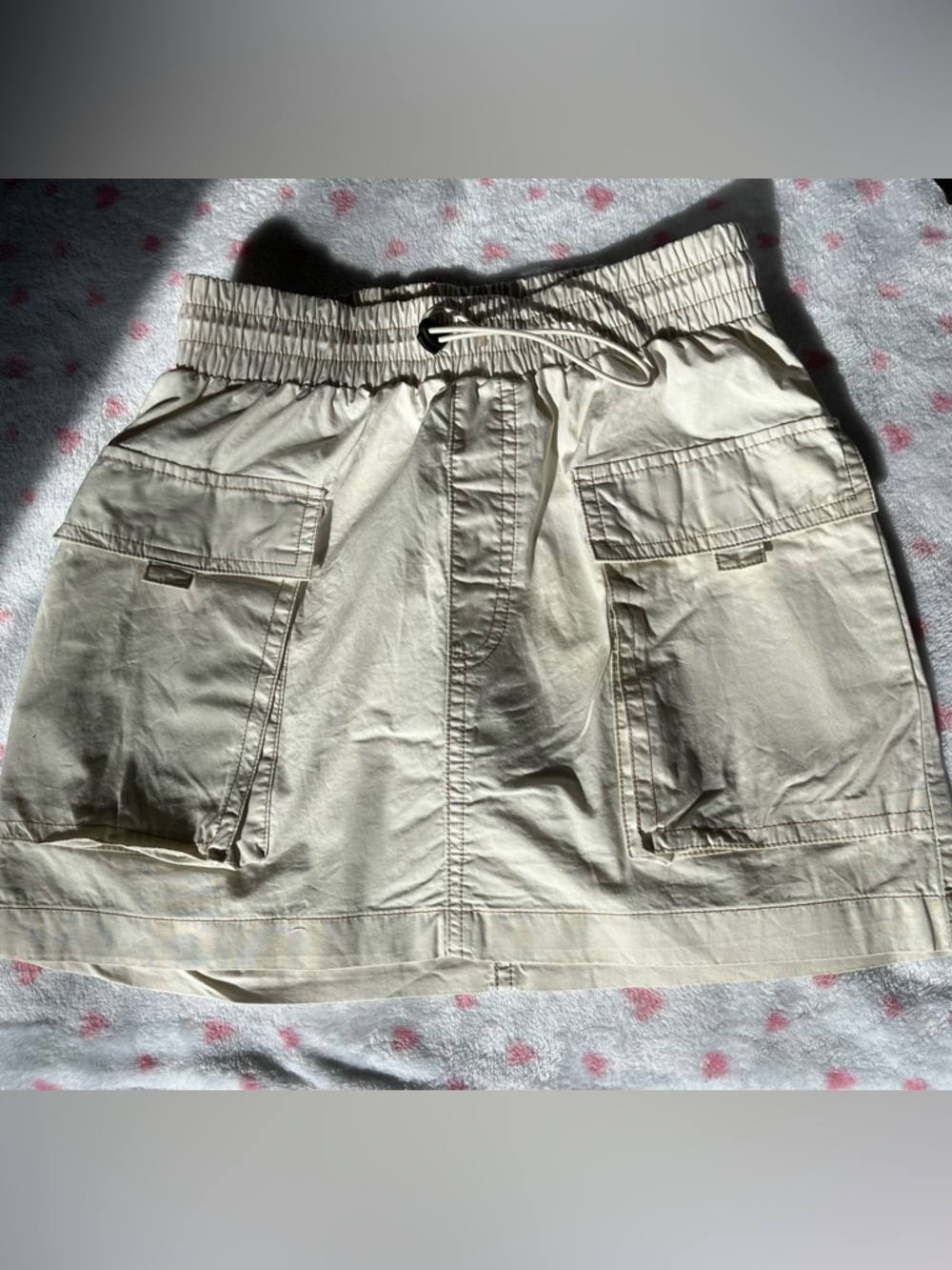 wild fable Cream Cargo Mini Skirt